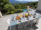 G&icirc;te &agrave; Montegrosso, Balagne, Haute-Corse, labellis&eacute; G&icirc;tes de France : la terrasse avec vue sur la cha&icirc;ne du Montegrosso