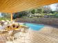 Gite &agrave; Porto Vecchio, Corse du Sud, labelis&eacute; G&icirc;tes de France : la terrasse couverte