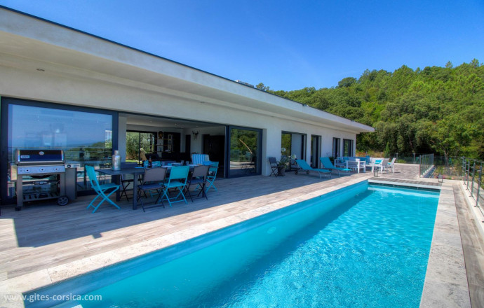 G&icirc;te n&deg;25481 SARI SOLENZARA - Corse - A Stella di Foce - Gite &agrave; Sari Solenzara, le Sud Corse, labelis&eacute; G&icirc;tes de France : la piscine