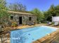 Gite &agrave; Levie, Corse du Sud, labelis&eacute; G&icirc;tes de France : la piscine et la maison