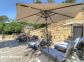 Gite &agrave; Cauro, le Grand Ajaccio, Corse du Sud, labellis&eacute; G&icirc;tes de France : la terrasse c&ocirc;t&eacute; entr&eacute;e