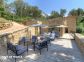 Gite &agrave; Cauro, le Grand Ajaccio, Corse du Sud, labellis&eacute; G&icirc;tes de France : la terrasse c&ocirc;t&eacute; entr&eacute;e