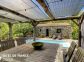 Gite &agrave; Levie, Corse du Sud, labelis&eacute; G&icirc;tes de France : la piscine et la maison