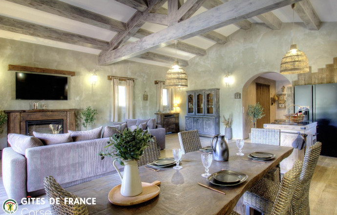 G&icirc;te n&deg;64411 OLETTA - Corse - U Loghju - G&icirc;te &agrave; Oletta, Le Grand Bastia, Haute-Corse, labellis&eacute; G&icirc;tes de France : le s&eacute;jour/cuisine